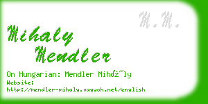 mihaly mendler business card